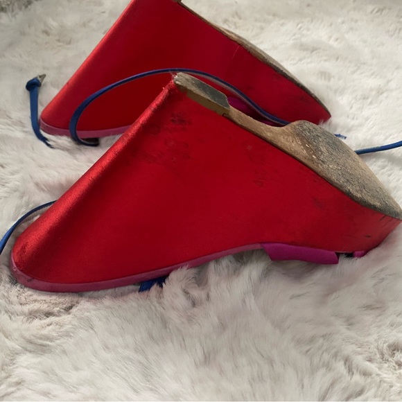 Giuseppe Zanotti Design Satin Multi color Wedges - Picture 10 of 12